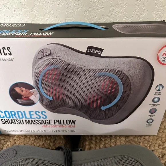 HoMedics Cordless Shiatsu Massage Pillow w/ Heat – Rechargeable - Picture 1 of 3